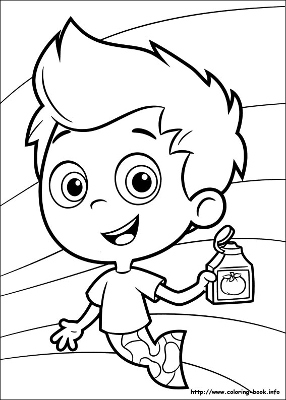 Plansa de colorat cu Bubble Guppies 89 93